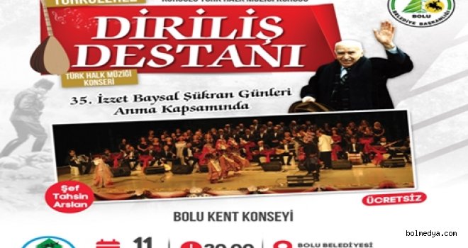 İzzet Baysal Şükran Günleri Kapsamında “Türkülerle Diriliş Destanı” THM Konseri